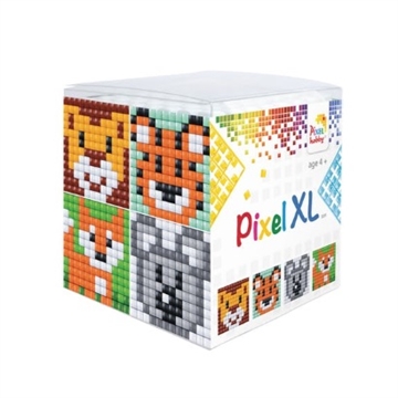 Pixelhobby XL perler - 4 sæt - Løve/Tiger/Ræv/Koala