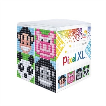 Pixelhobby XL perler - 4 sæt - Aber/Gris/Panda